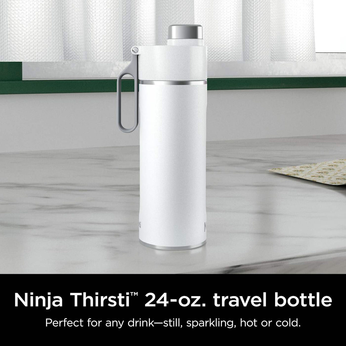 Ninja Thirsti™ 709mL. Travel Bottle, Blue