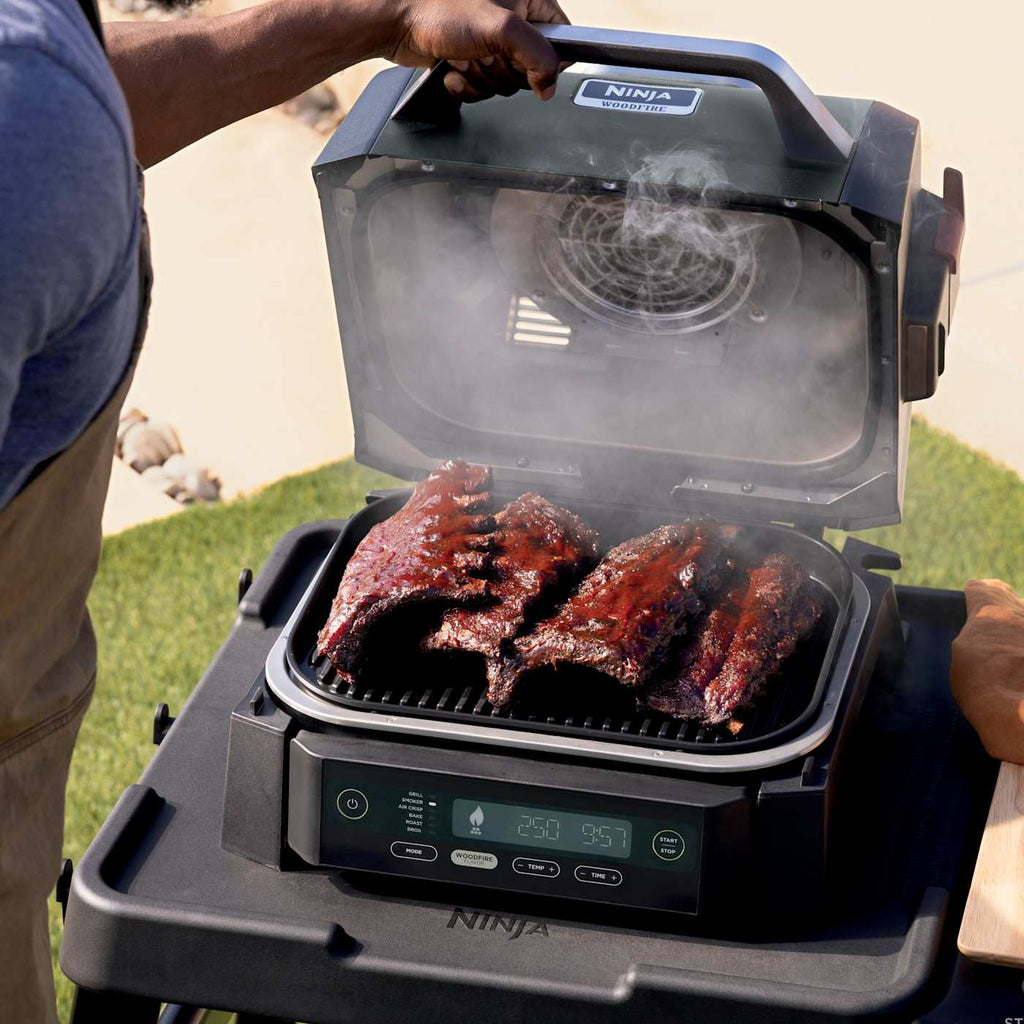 Ninja Woodfire® 6-in-1 Outdoor Grill & Smoker and Wireless Thermometer Bundle