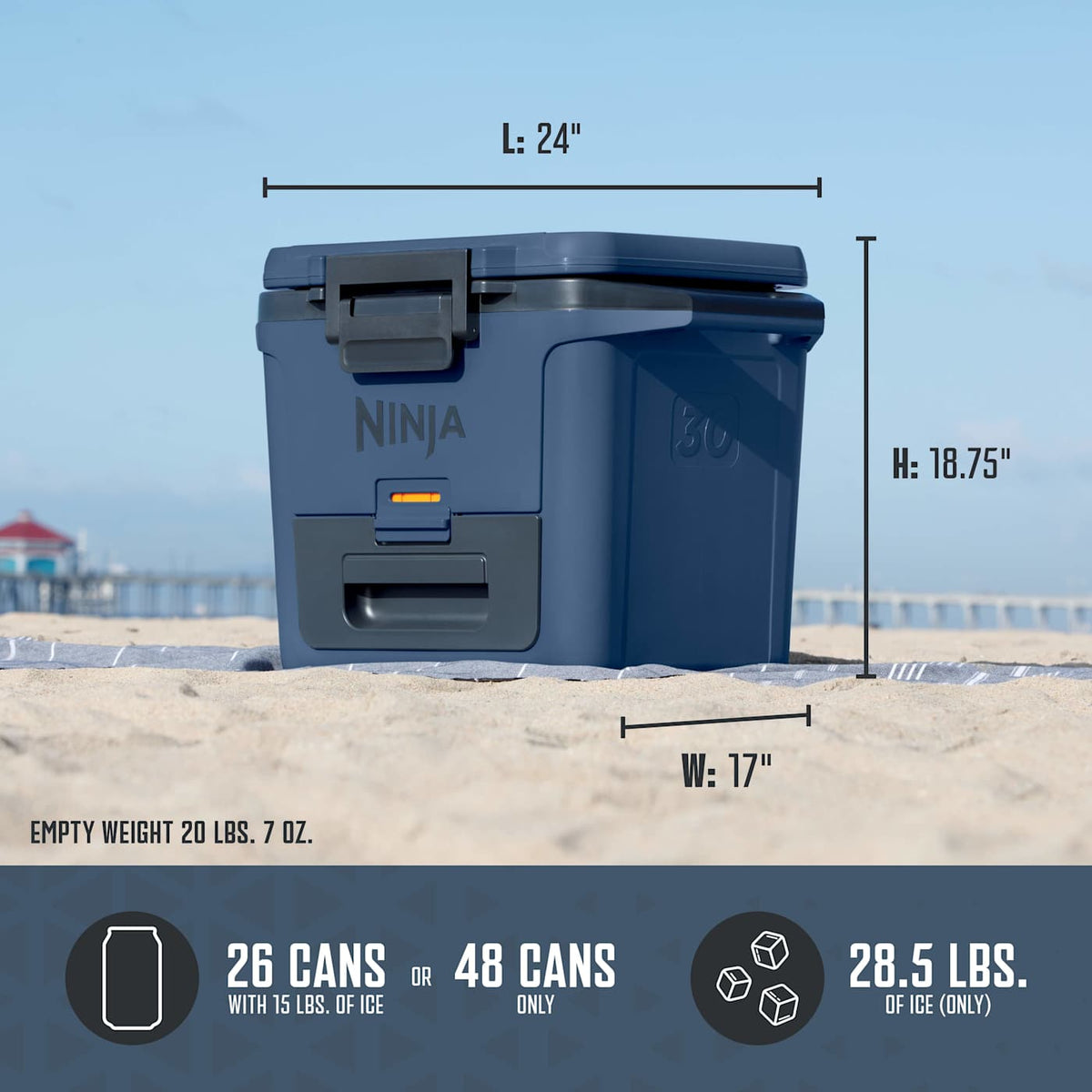 Ninja Woodfire Grill & Smoker and Ninja FrostVault™ 30qt Cooler Bundle