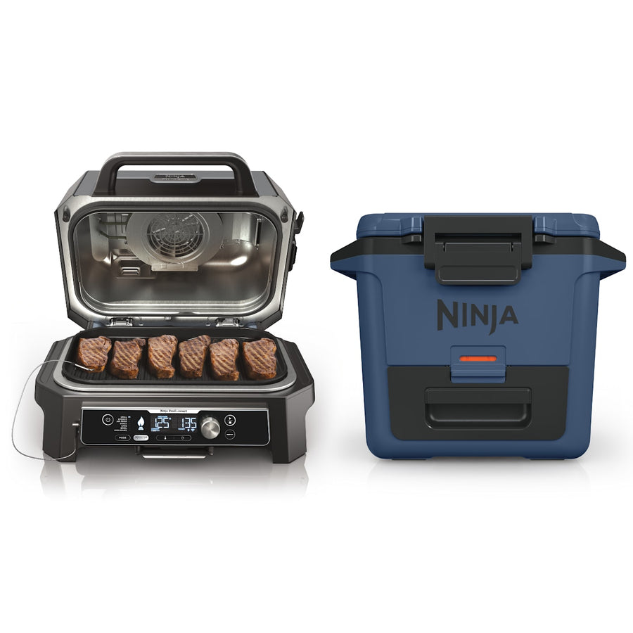 Ninja Woodfire Grill & Smoker and Ninja FrostVault™ 30qt Cooler Bundle V2