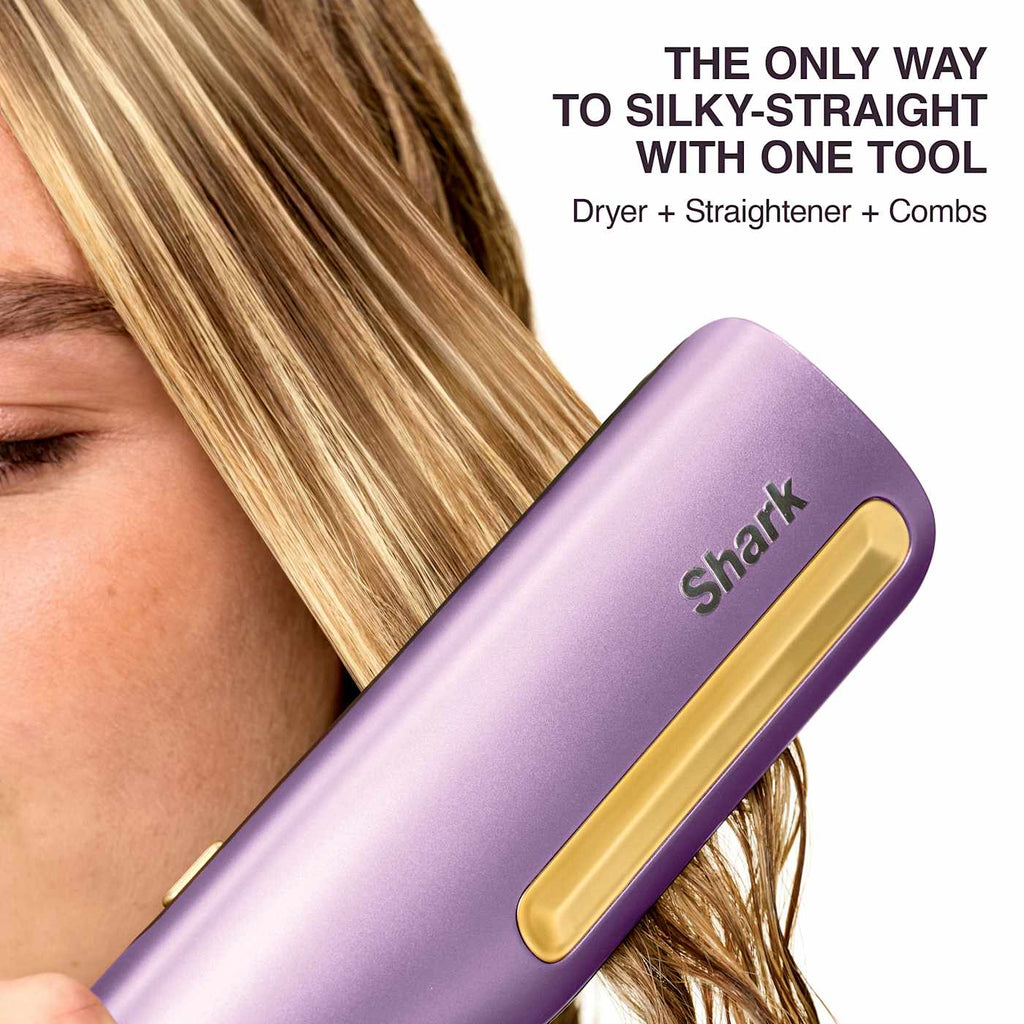 Shark SilkiPro™ Hair Straightener and Dryer in Rose Petal